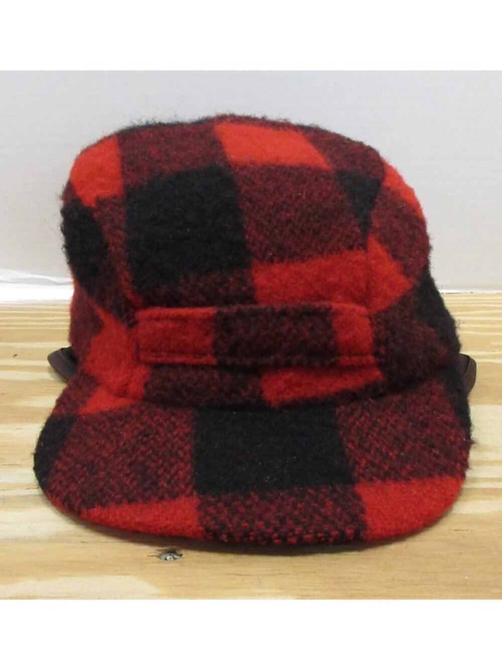 VINTAGE Woolrich Hat Cap Large Wool Buffalo Plaid Hunting Heritage USA